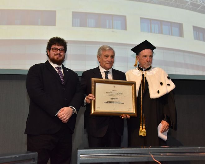Conferimento della Laurea Honoris Causa ad Antonio Tajani