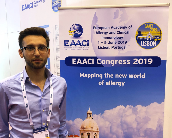 Alberto Guarnaccia is the only Italian invited student at the EAACI Annual Congress